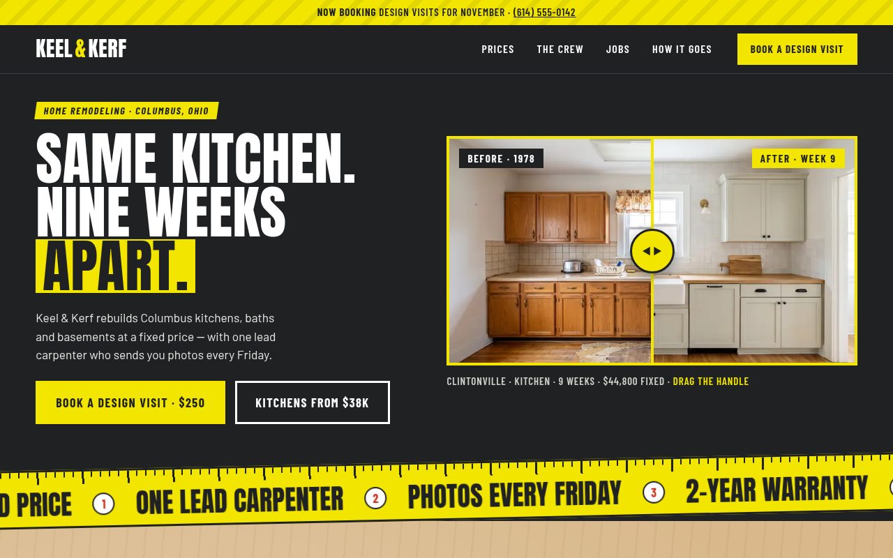 Keel & Kerf Remodeling — website